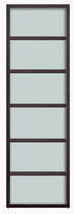 Custom aluminum closet door with five dividers